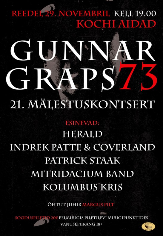 Gunnar Graps 73 - 21.mälestuskontsert