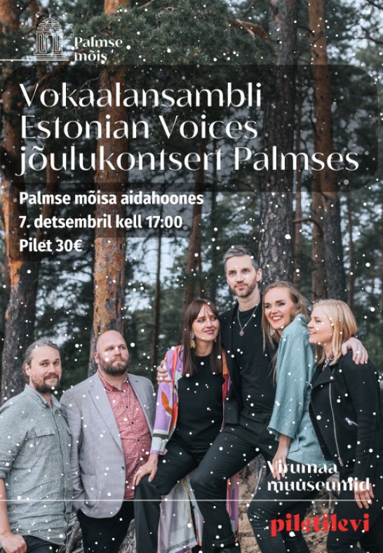 Vokaalansambel Estonian Voices jõulukontsert Palmses