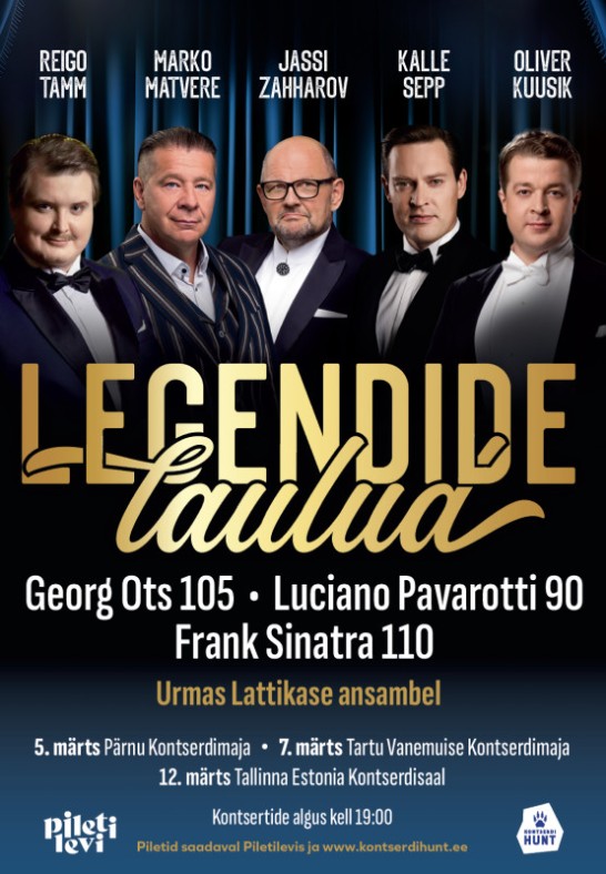 Legendide Laulud 2025 - Marko Matvere, Reigo Tamm, Jassi Zahharov, Oliver Kuusik ja Kalle Sepp