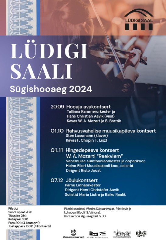 Jõulukontsert. Pärnu Linnaorkester / Lüdigi saali sügishooaeg 2024