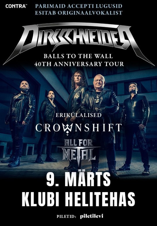 Dirkschneider ''Balls To The Wall'' - 40th Anniversary Tour